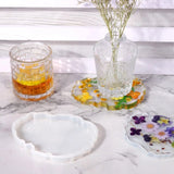 6pcs Resin & Silicone Geode Coaster Molds
