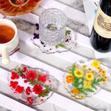 6pcs Resin & Silicone Geode Coaster Molds