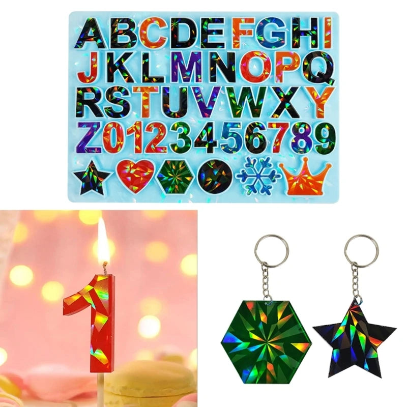 Alphabet Keychain Mold for Epoxy Casting Pendant