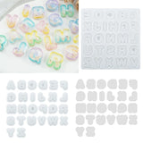 Alphabet Letter Quicksand Mold Pendant Silicone Mold Resin Casting