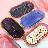 Silicone Bead Dish Mold Epoxy Coaster Resin Casting DIY Storage Box