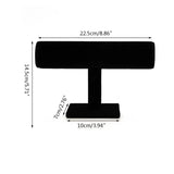 F19D T-Bar Suede Jewelry Display Stand Bracelet Necklace Holder