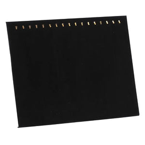 F19D Velvet 17 Hook Necklace Jewelry Tray Display Organizer