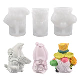Christmas Dwarf Santa Claus Silicone Mold DIY Craft Tool