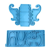 Christmas Deer Sleigh Resin Mold for Home Decor