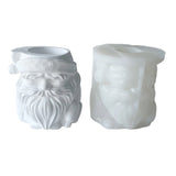 Christmas Santa Claus Silicone Planter Mold for Concrete Flowerpot