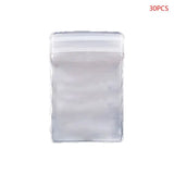 Clear Jewelry Bag Zip Closure Pouch Resealable Zipper Plastic Grip Seal Pack