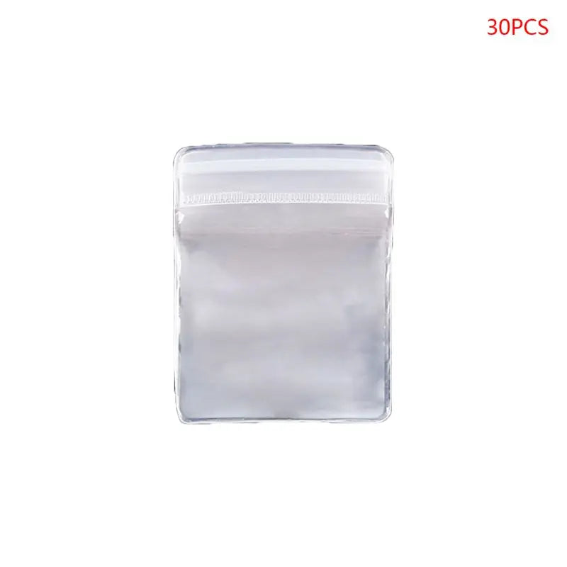Clear Jewelry Bag Zip Closure Pouch Resealable Zipper Plastic Grip Seal Pack