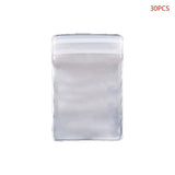 Clear Jewelry Bag Zip Closure Pouch Resealable Zipper Plastic Grip Seal Pack