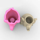 F19D Flower Pot Silicone Molds Concrete Gypsum Mold