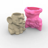 F19D Flower Pot Silicone Molds Concrete Gypsum Mold