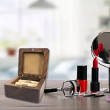 Square Wood Ring Holder Box for Ceremony Engagement - Gift