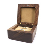 Square Wood Ring Holder Box for Ceremony Engagement - Gift