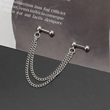F19D Double-layer Ear Bone Chain Cartilage Hoop Earrings