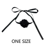 Rose Flower Collarbone Chain Lace Flower Necklace Wedding Halloween