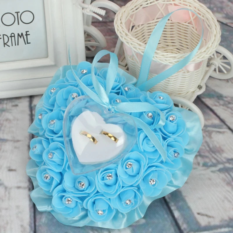 Vintage Heart Display Holder for Jewelry Double Storage Soft Fabric