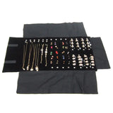 Flannel Roll Organizer Bag for Jewelry Display