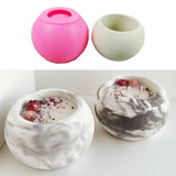 F19D Silicone Mold for Flower Pot Plaster Succulent Planter DIY Mold