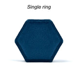 Hexagon Velvet Ring Box Wedding Rings with Cushion Vintage Ceremony Proposal