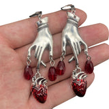 Halloween Red Gemstones Charm Earring