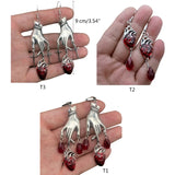 Halloween Red Gemstones Charm Earring