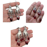 Halloween Red Gemstones Charm Earring