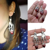 Halloween Red Gemstones Charm Earring
