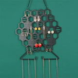 Iron Mesh Honeycomb Wall Hanging Jewelry Display Stand