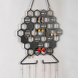 Iron Mesh Honeycomb Wall Hanging Jewelry Display Stand