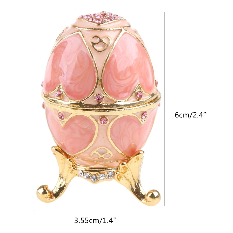 Vintage Alloy Floral Pattern Jewelry Storage Box