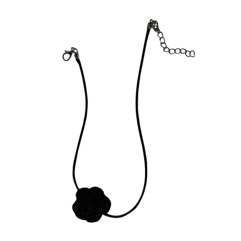 F19D Lace Velvet Choker Necklace for Women Girls Wedding Party Bride