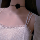 F19D Lace Velvet Choker Necklace for Women Girls Wedding Party Bride