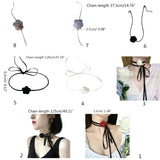 F19D Lace Velvet Choker Necklace for Women Girls Wedding Party Bride