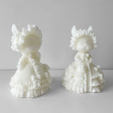 F19D Rabbit Knapsack Soap Dripping Plaster Mold DIY Decoration