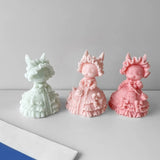 F19D Rabbit Knapsack Soap Dripping Plaster Mold DIY Decoration