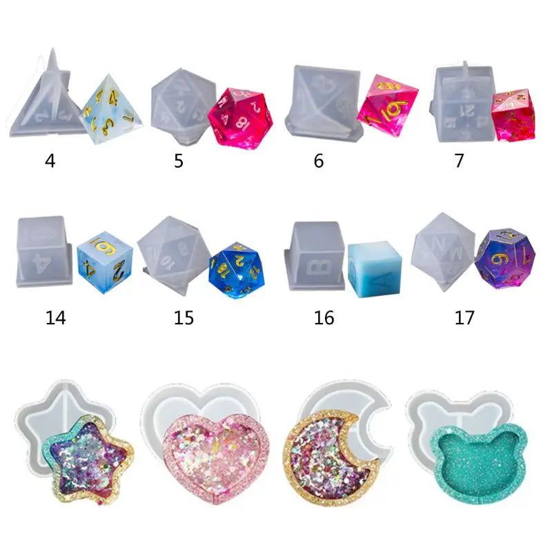 F19D Dice Mold Fillet Multi-spec Game Quicksand Dessert DIY Epoxy
