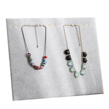 F19D Grey Velvet Necklace Chain Stand