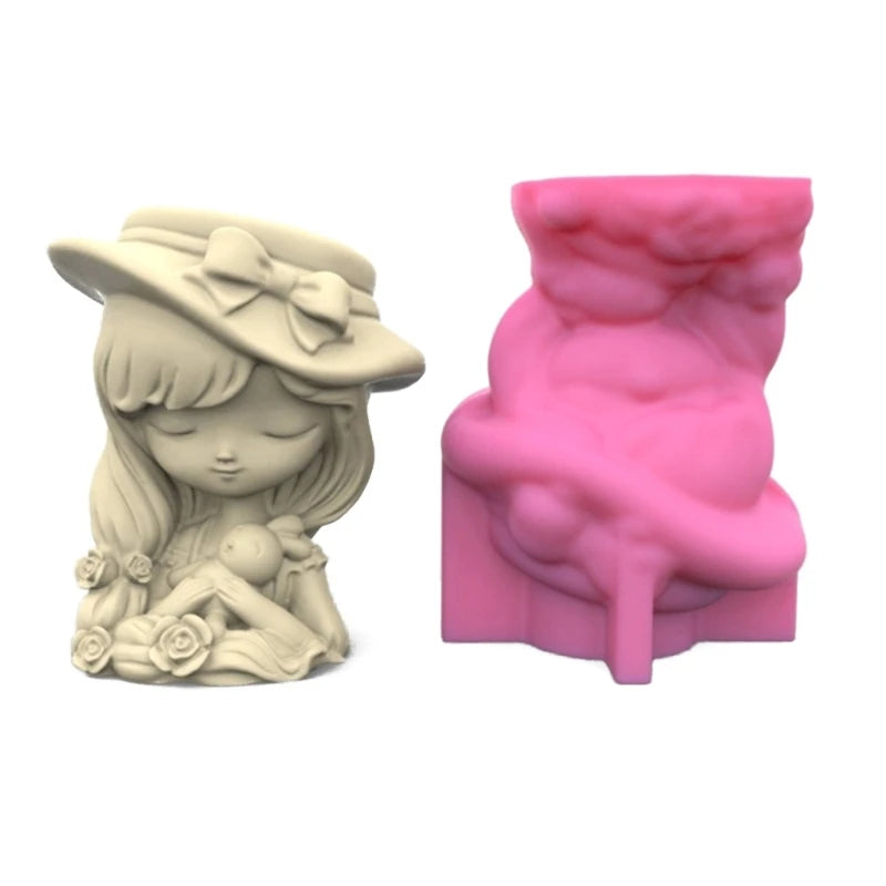 F19D Pen Holder Flower Pot Molds for Crafts