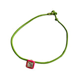 Leather Pendant Choker Necklace Heart/Flower/Square Pendant