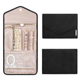 F19D Roll-up Leather Velvet Jewelry Storage Bag