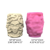 Snake Girl Head Planter Vase Mold for Resin