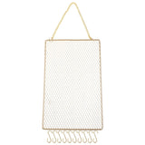 Rectangle Metal Grid Earring Holder Wall Display Stand with Hook for Stud Dangle