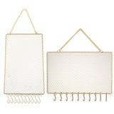 Rectangle Metal Grid Earring Holder Wall Display Stand with Hook for Stud Dangle