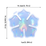 F19D Flower Shape Cup Mat Silicone Mold Rainbow