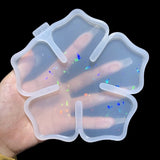 F19D Flower Shape Cup Mat Silicone Mold Rainbow