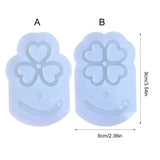 F19D Rotatable Clovers Resin Frame Mold DIY Car Pendant Jewelry Silicone Mold
