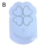 F19D Rotatable Clovers Resin Frame Mold DIY Car Pendant Jewelry Silicone Mold