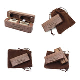 F19D Ring Box Jewelry Storage Bag Earrings Wooden Proposal Birthday