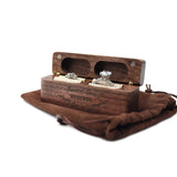 F19D Ring Box Jewelry Storage Bag Earrings Wooden Proposal Birthday
