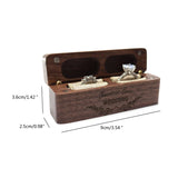 F19D Ring Box Jewelry Storage Bag Earrings Wooden Proposal Birthday